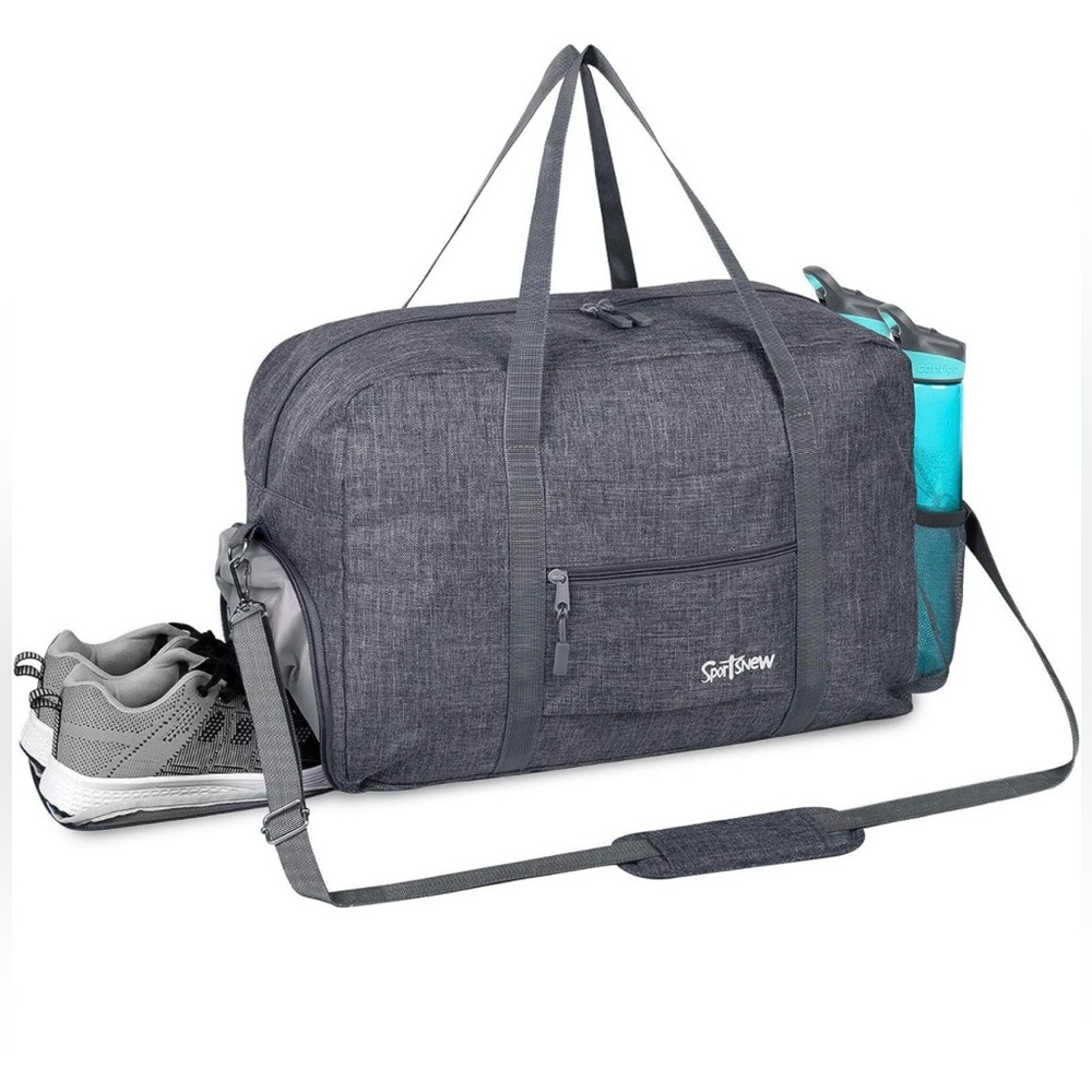 Sports Gym Bag with Wet Pocket & Shoe Compartment, Duffel for Men and Women
